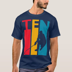 10:e födelsedag med tio Vintagar Hockey Birthday T Shirt