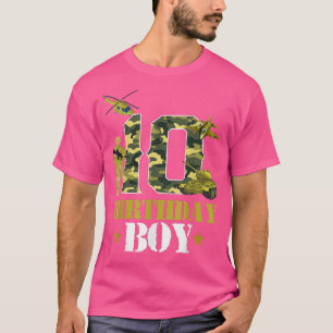 10:e födelsedag Militära kambojor 10 år O T Shirt
