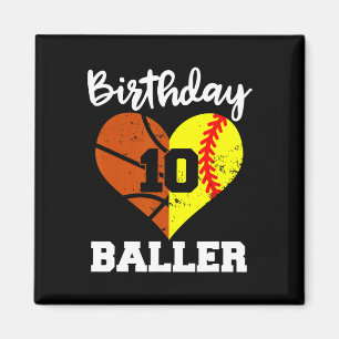 10:e födelsedag, Roligt 10 år gammal softbollflask Magnet