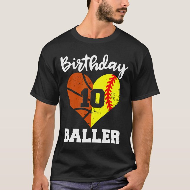 10:e födelsedag, Roligt 10 år gammal softbollflask T Shirt (Framsida)