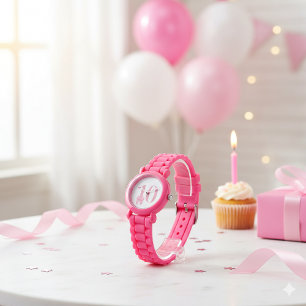 10:e födelsedag Rosa Bow Watch Armbandsur