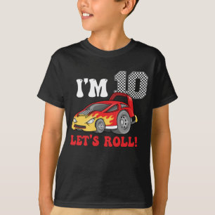 10:e födelsedag Tävling-bil 10 år gammal Låt oss r T Shirt