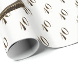 10:e födelsedag Tin Bröllop-årsdagen Elegant Guld Presentpapper<br><div class="desc">10-årsjubileum 10 år 10 födelsedag 10 Guld Elegant Se typografi Bröllop Festive Gift Wrapping Papper,  du kan ändra den vita bakgrunden färg</div>