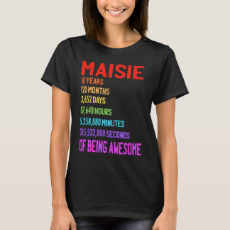 10:e födelsedagen 10 år 120 månader 3652 dagar t shirt