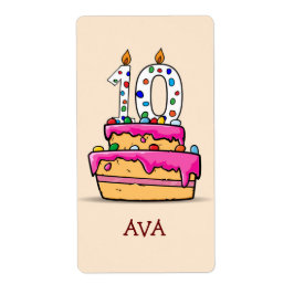 10:e födelsedagen, 10 på Sweet Rosa Cake Fraktsedel