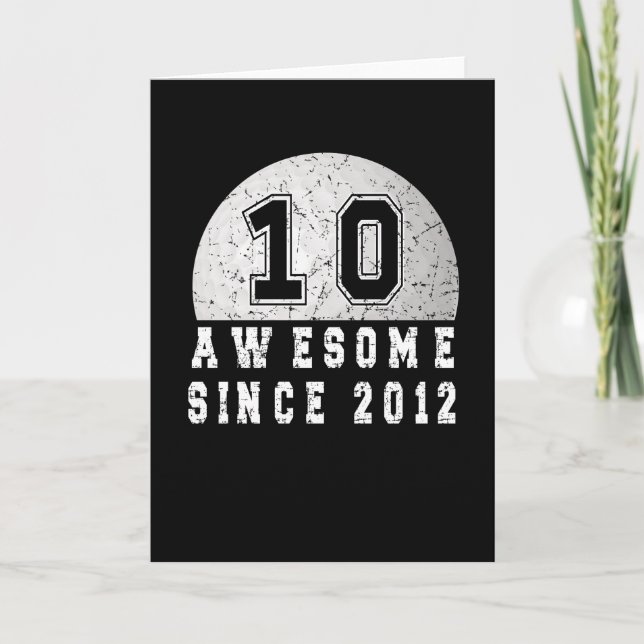 10:e födelsedagen 2012 Golfer Boy 10-årsdagen Kort (Framsida)