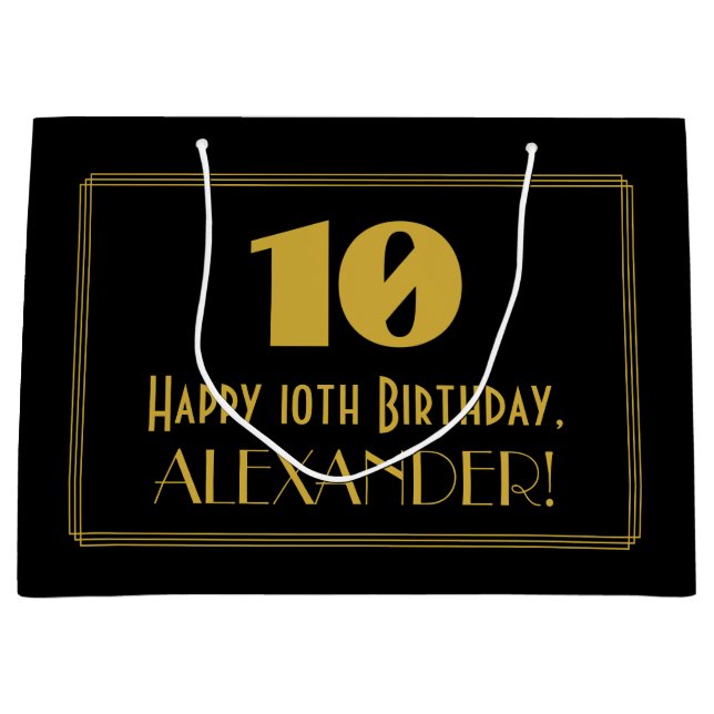 10:e födelsedagen - Art Deco Inspired Titta "10" & (Framsidan)