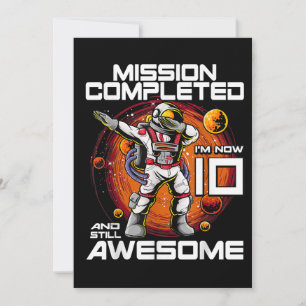 10:e födelsedagen Astronaut 10 år gammal Rymden B Inbjudningar