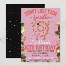 10:e födelsedagen Donut Theme Funny Girls Party