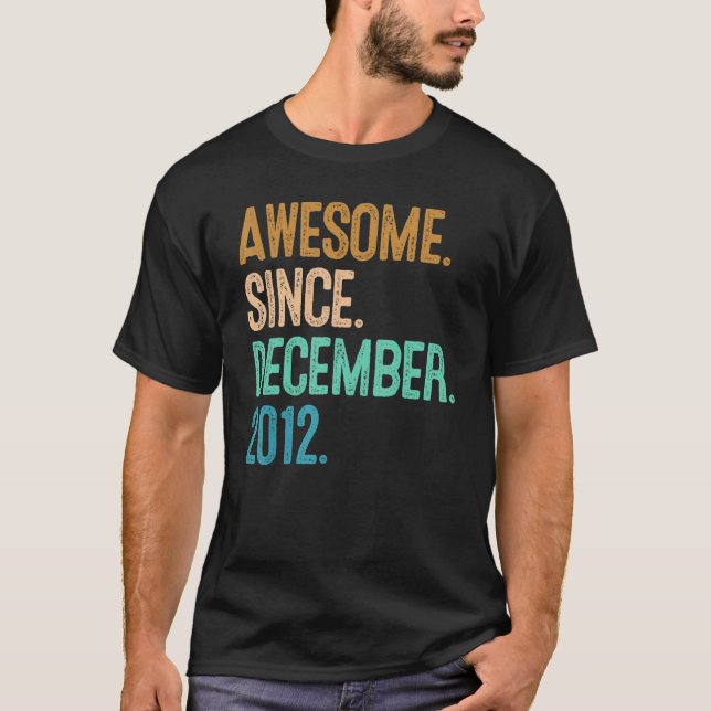 10:e födelsedagen Fantastisk sedan december 2012 T Shirt (Framsida)
