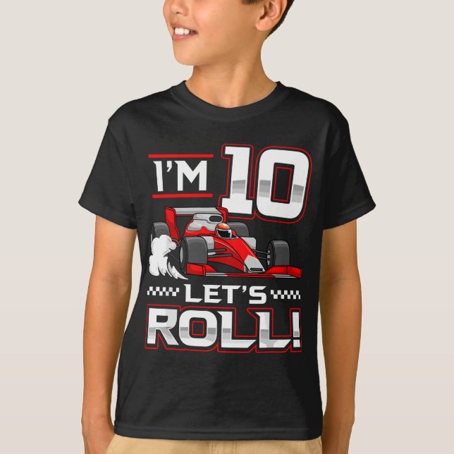 10:e födelsedagen i Tävling, 10-åriga Låt oss roll T Shirt (Framsida)