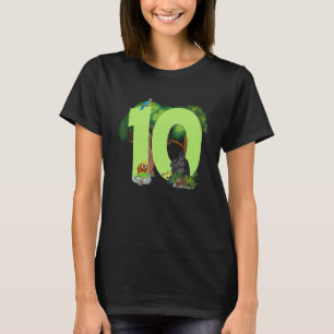 10:e födelsedagen Jungle Animals Safari Rainforest T Shirt