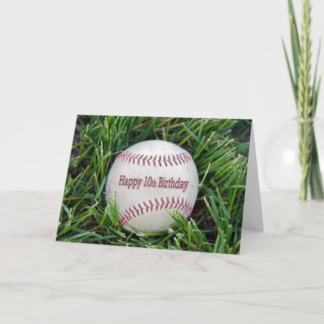 10:e födelsedagen med baseboll kort (Framsida)