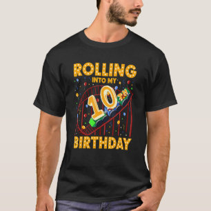 10:e födelsedagen Rollercoaster Amusement Park Boy T Shirt