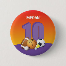 10:e födelsedagen Sports Bollar