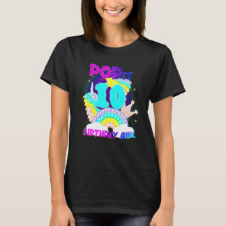 10:e födelsedagen Unicorn Fidget Pop it Birthday G T Shirt