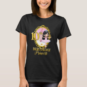 10:e Födelsedagsfesten Ballerina Dancer Ballet Tut T Shirt