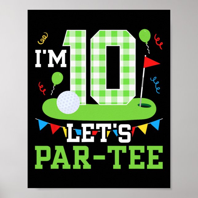 10:e Födelsedagsfesten Golf Boy, tio Åldersår Gulf Poster (Framsidan)