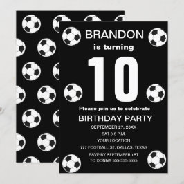 10:e Födelsedagsfesten Svart bocksport Inbjudningar