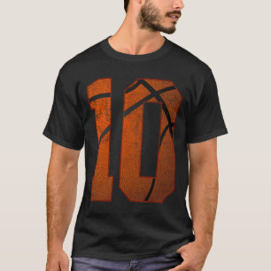 10:e Födelsedagsfesten tio 10-åriga Basketboll Bda T Shirt