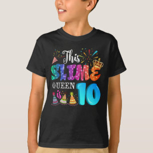 10:e födelsedagsflickorna 10-åriga Slimdrottning T Shirt