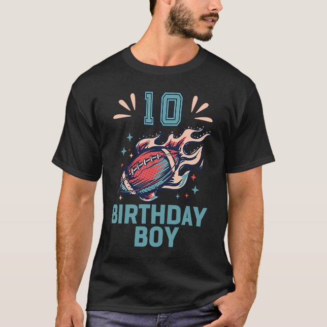 10:e födelsedagsfotbollen t shirt (Framsida)