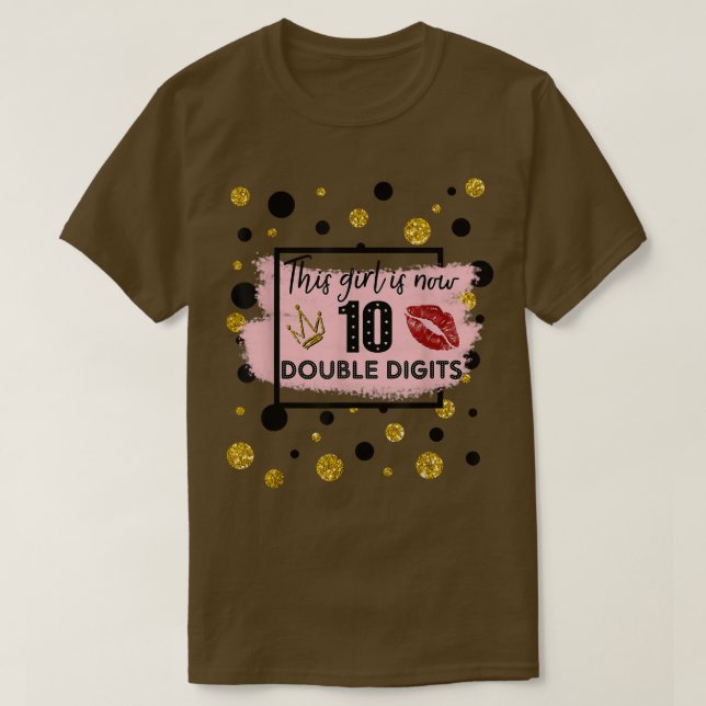 10:e födelsedagshistorien Den här flickan är nu 10 T Shirt (Design framsida)