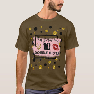 10:e födelsedagshistorien Den här flickan är nu 10 T Shirt