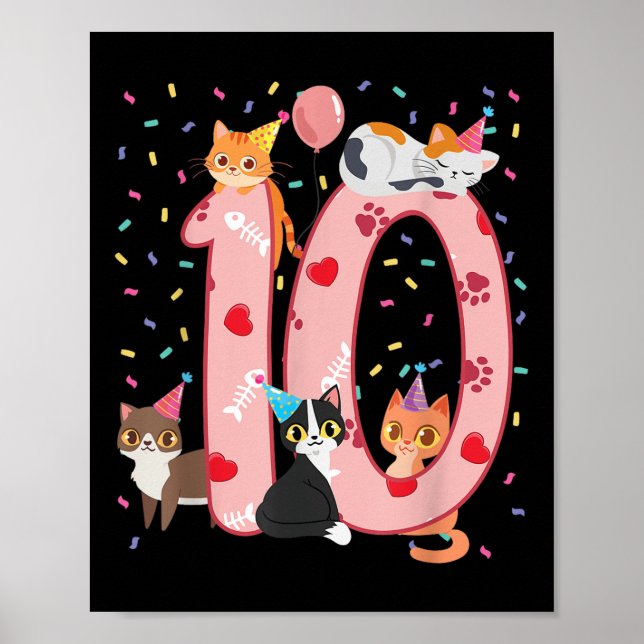 10:e födelsedagskalkens matsalsutrustning 10 år ga poster (Framsidan)