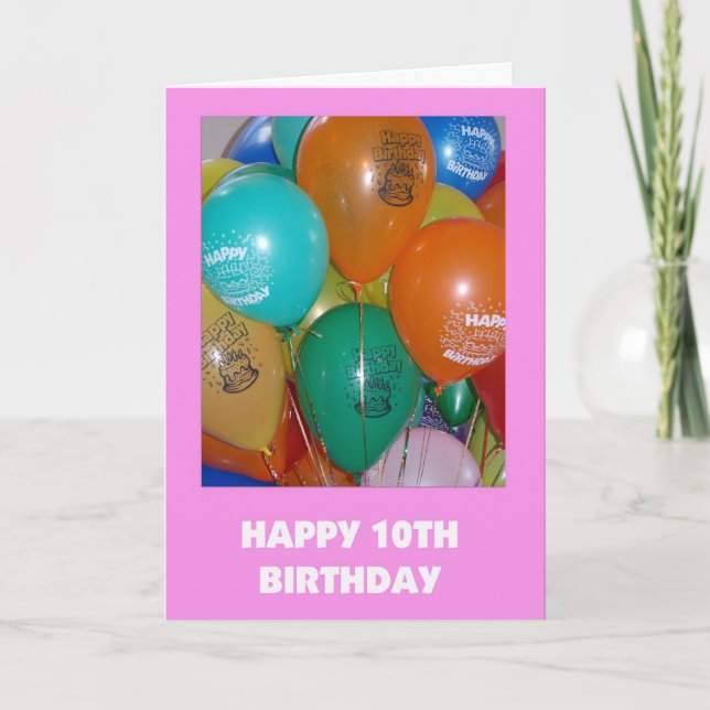 10:e födelsedagskort kort (Framsida)
