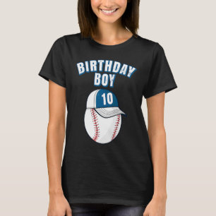 10:e födelsedagspojken 10 år gammal Baseball Playe T Shirt