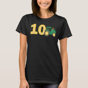 10:e födelsedagspojken 10 år gammal Farm Lastbil-t T Shirt