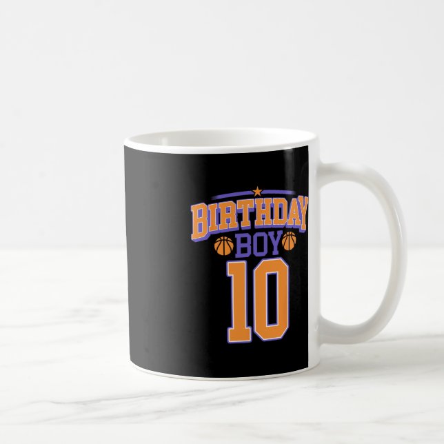 10:e födelsedagspojken Basketball Älskare 10 år ga Kaffemugg (Höger)