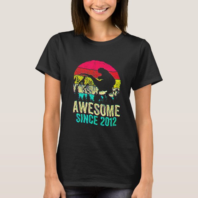 10:e födelsedagspojken Fantastisk sedan 2012 Dinos T Shirt (Framsida)