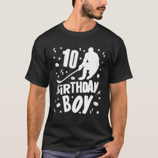 10:e födelsedagspojken Ice Hockey Kids 10 år gamma T Shirt