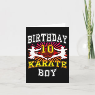 10:e födelsedagspojken - Karate 10-Year Old Childr Kort