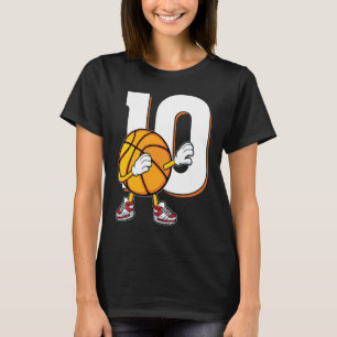 10:e födelsedagspressspelaren Dabbing 10 år O T Shirt