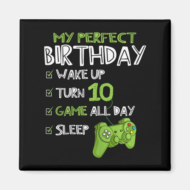 10:e födelsedagsspel 10 års Gi-spel för Perfekter Magnet (Framsidan)