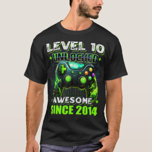 10:e födelsedagsspelaren 10-åriga gamla Bday Boy T Shirt