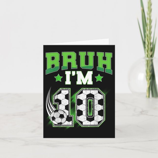 10:e födelsedagstjuren Bruh Im 10-årig idrott Kort (Framsida)
