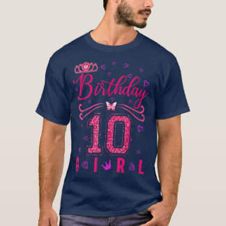 10:e födelsedagstjuret Cute Krona 10 år gammal föd T Shirt