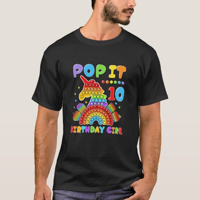 10:e födelsedagstjuven: Fidget Leksak 10 år gammal T Shirt (Framsida)