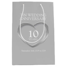 10:e fotopresentpåse på bröllop-årsdagen