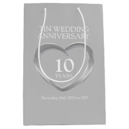10:e fotopresentpåse på bröllop-årsdagen