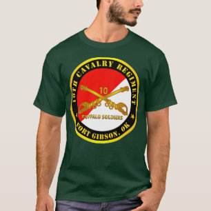 10:e kavalleriregimen Fort Gibson OK Buffalo Soldi T Shirt