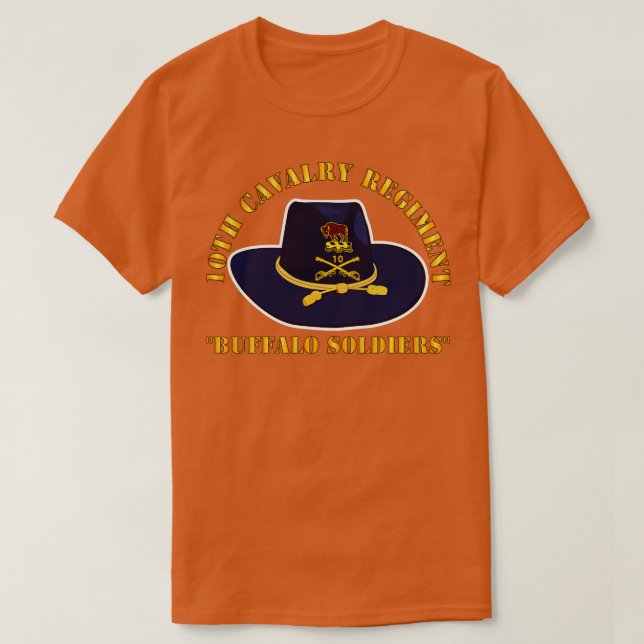 10:e kavalleriregimen med Cav Hat Buffalo Soldiers T Shirt (Design framsida)