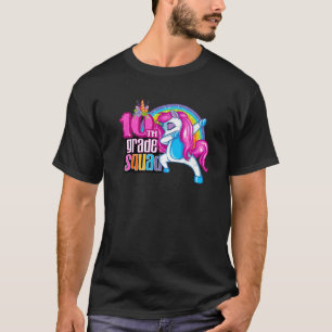 10:e Klass Squad Magic Dabbing Unicorn Blommigt Te T Shirt
