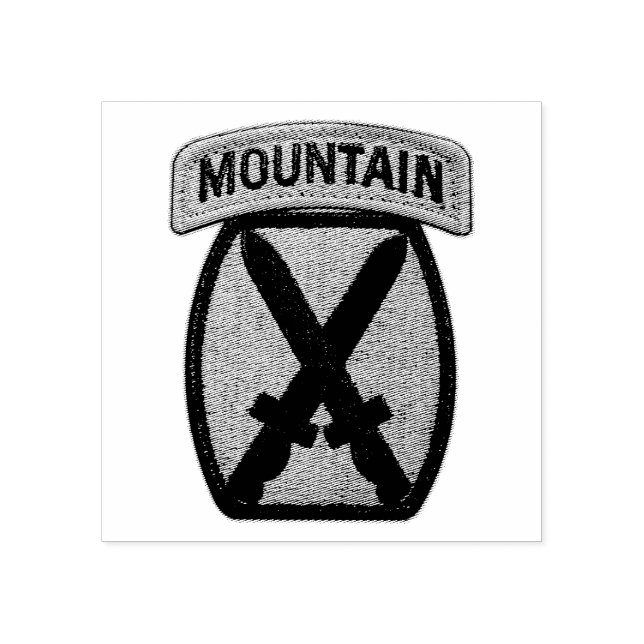 10:e MTN Div MD Mountain Division Stämpel (Tryck)