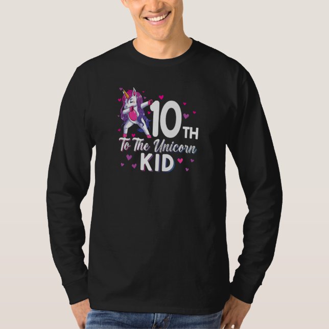 10:e till Unicorn Kid-dagen T Shirt (Framsida)