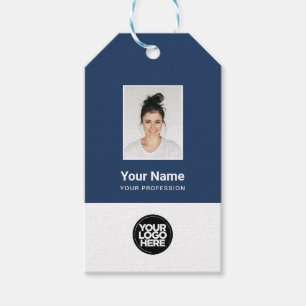 10 Eco Employee Photo, BarCode, Logotyp, Namn bric Presentetikett